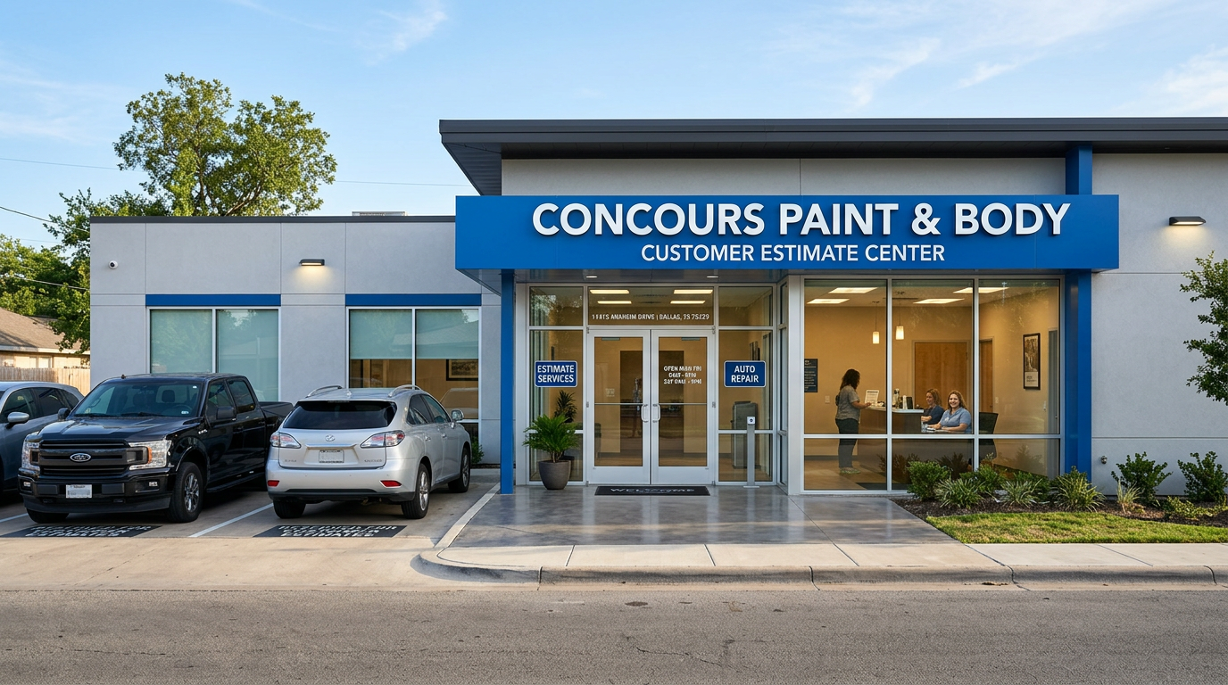 Concours Paint and Body building at 11415 Anaheim in Dallas